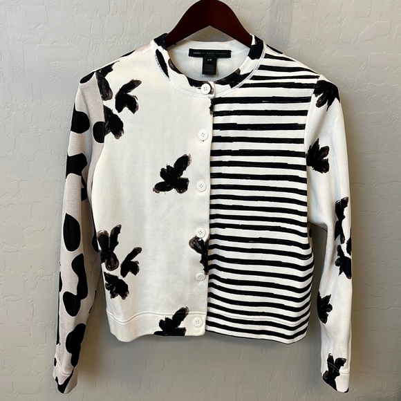 Marc By Marc Jacobs Sweaters - Marc by Marc Jacobs mixed media Cardigan Jacket, button closure, size L